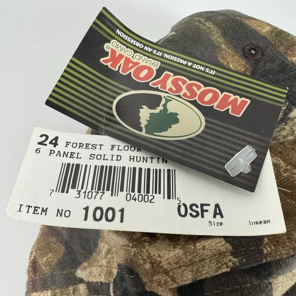 Vintage NWT Mossy Oak Camo Camouflage Hat Cap USA‎ SnapBack Forest Floor